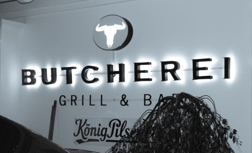 Butcherei-Grill und Bar.